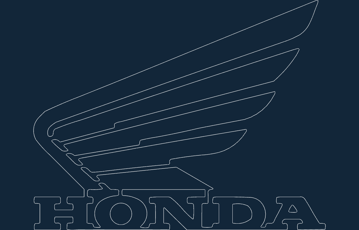 Файл dxf с логотипом крыла мотоцикла Honda