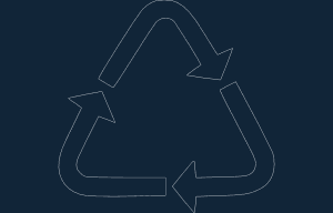 Simbolo di riciclaggio dxf