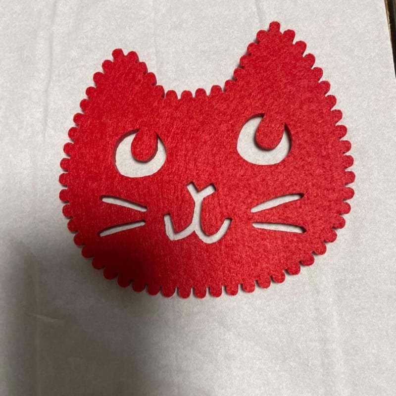 Laser Cut Cat Felt Coaster