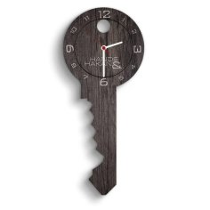 Laser Cut Key Shape Wooden Wall Clock
