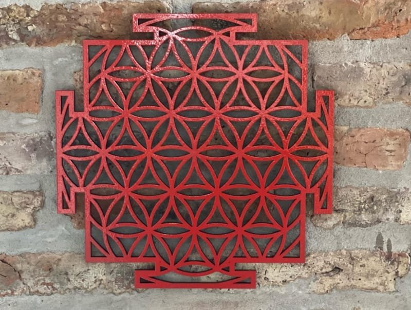 Laser Cut Sri Yantra Flower Of Life Sacred Geometry Wall Decor