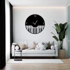 Laser Cut Piano Themed Wall Clock