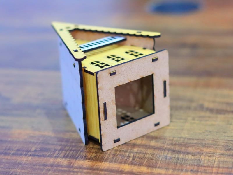 Laser Cut House Shaped Tealight Candle Holder