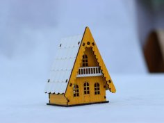 Laser Cut House Shaped Tealight Candle Holder