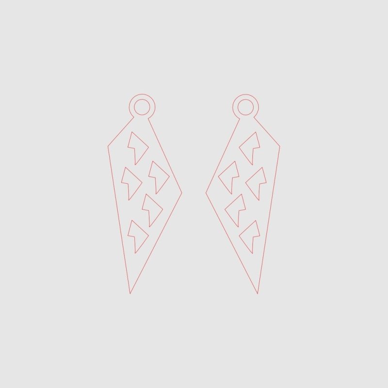 Laser Cut Sharp Edged Earrings