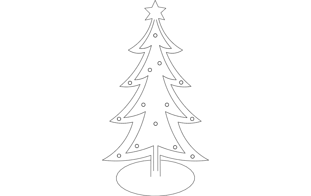 File dxf dell'albero di Natale