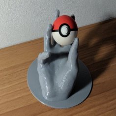 Pokeball Plus Hand Holder 3D Printer Model