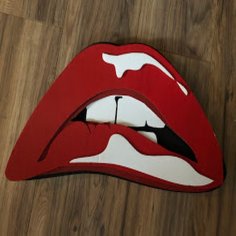 Laser Cut Rocky Horror Lips Laser Engraved