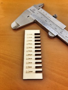 Laser Cut Thickness Gauge Template