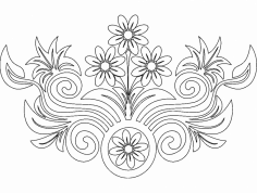 Flower Design dxf File