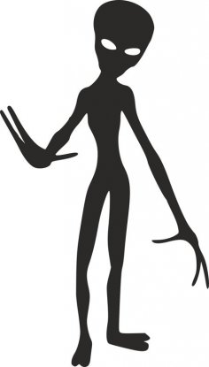 Silhouette Aliens Monster Creature dxf File