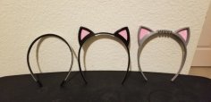 Wearable Cat Ears Hair Band – Rigid And Flexible Options 3D Printer Model