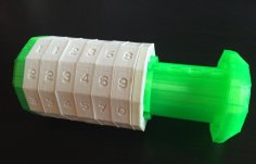 Variable Numerical Cryptex 3D Printer Model