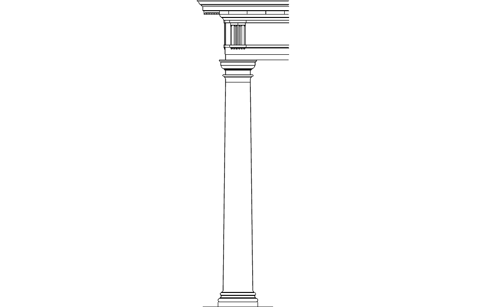 File dxf di progettazione del pilastro di architettura