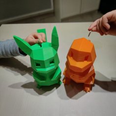 Low Poly Pokemon Piggy Bank (Flowalistik Design) 3D Printer Model