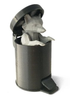 Raccoon In Pedal Bin 3D Printer Model