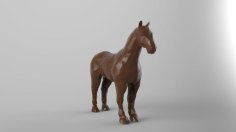 Low Poly Horse 3D Printer Model