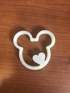 Mickey Mouse Heart Keychain 3D Printer Model