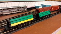 HO Scale Pipe Load For Flat Car 3D Printer Model