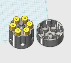 Sixgun Battery Holder 3D Printer Model