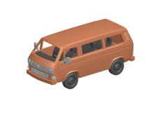 VW T3 Vanagon Van (1:160 N Scale) 3D Printer Model