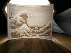 The Great Wave Lithophane 3D Printer Model