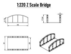 1:220 Z Scale Bridge 3D Printer Model