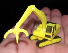 N-Scale Excavator 3D Printer Model