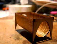 Laser Cut Parabolic Curve Business Card Holder