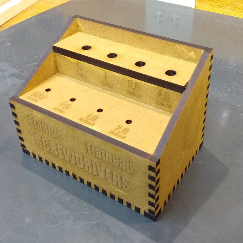 Laser Cut Screwdriver Storage Rack Holder