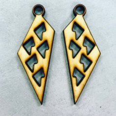 Laser Cut Sharp Edged Earrings