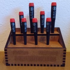 Laser Cut Screwdriver Storage Rack Holder