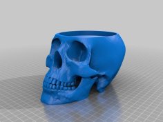 Skull Candle Holder 3D Printer Model