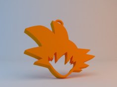 Goku DBZ Keychain 3D Printer Model