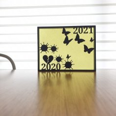 New Year Silhouette Art 3D Printer Model