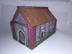 Medieval Cottage With Opening Door (28mm) 3D Printer Model