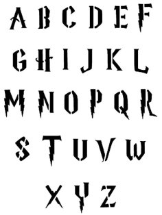 Harry Potter Alphabet Stencil 3D Printer Model