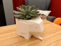 Elephant Planter (Plant Pot) 3D Printer Model