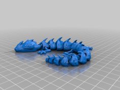 Articulated Spiky Lizard 3D Printer Model