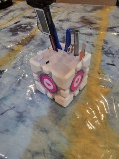 Companion Cube Tool Holder 3D Printer Model