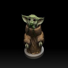 BabyYoda Eating Frog 3D Printer Model