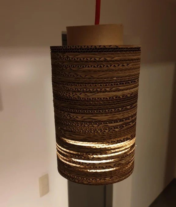 Laser Cut Tube Lamp Cardboard SVG File