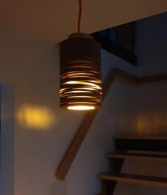 Laser Cut Tube Lamp Cardboard SVG File