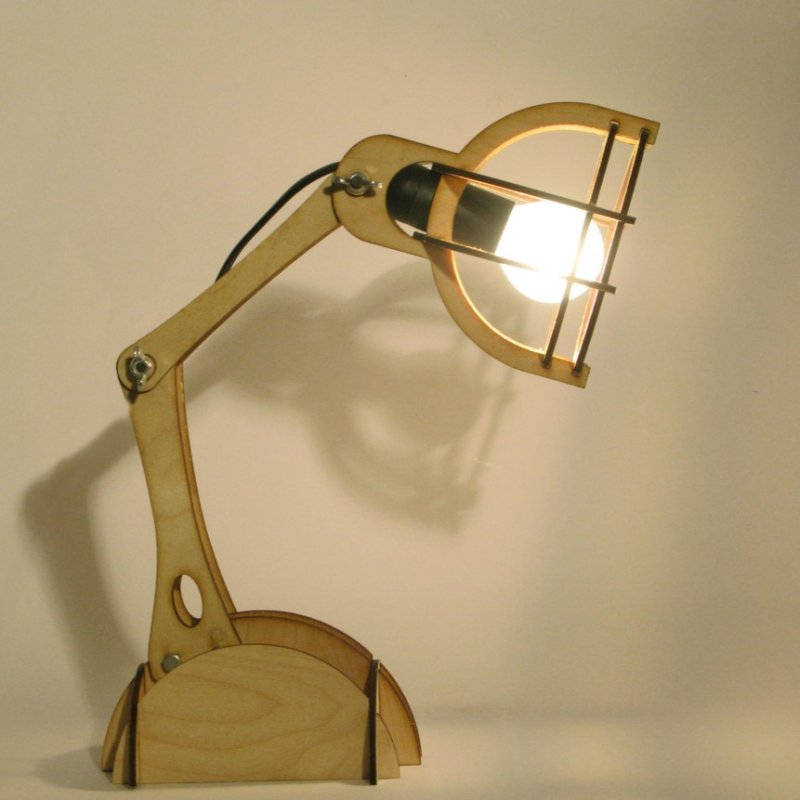 Laser Cut Wooden Lamp DXF File