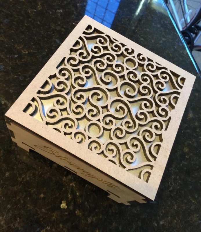 Laser Cut Decorative Box 3mm Free Vector