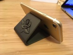 Phone Stand With Rose Logo | Valentine Day 3D Printer Model