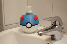 Pokeball Foaming Soap Dispenser 3D Printer Model