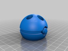 Pokeball Toothbrush Holder 3D Printer Model