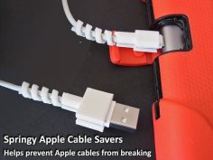 Springy Apple Cable Savers 3D Printer Model