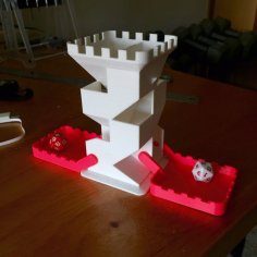 Remixed Folding Dice Tower 3D Printer Model